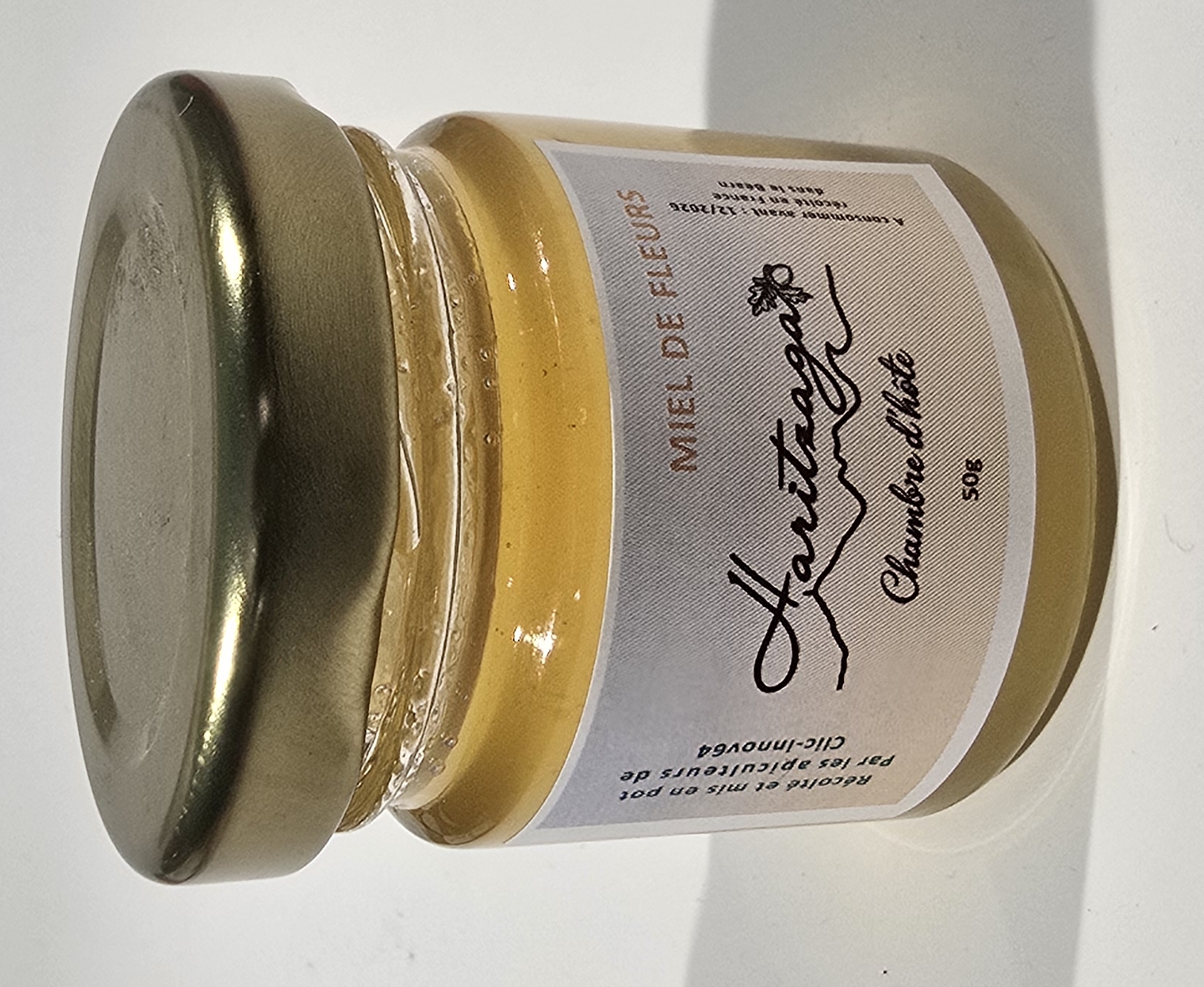 Petits pots de miel de 50 g pour mariage, baptême etc..